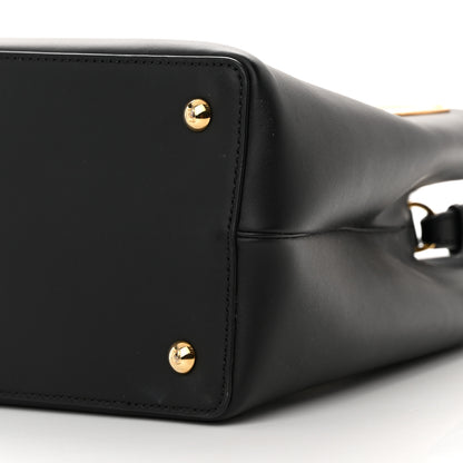 Fendi Vitello Century Metal Monster Eyes Petite 2Jours Tote Black 9 of 13
