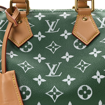 Louis Vuitton Calfskin Monogram Speedy P9 Bandouliere 25 Green 9 of 11
