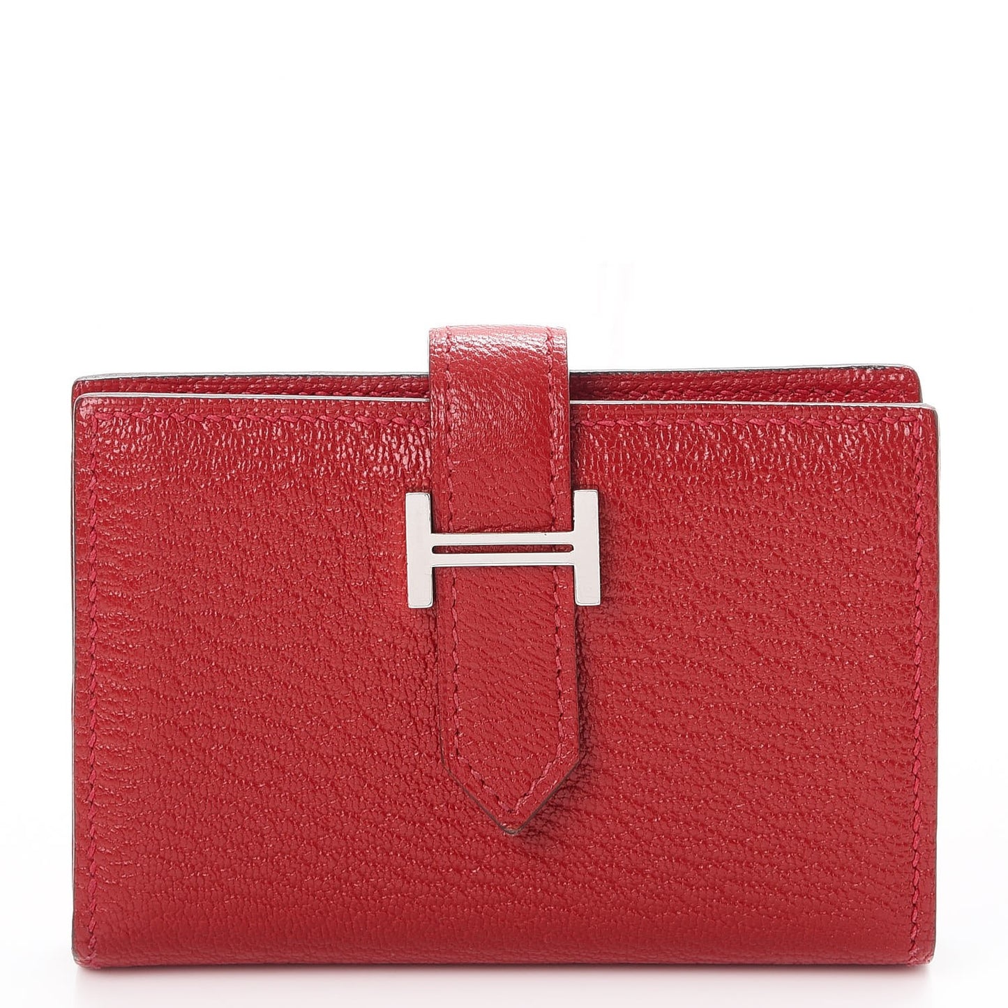 Chevre Mysore Mini Bearn Wallet Rouge Casaque