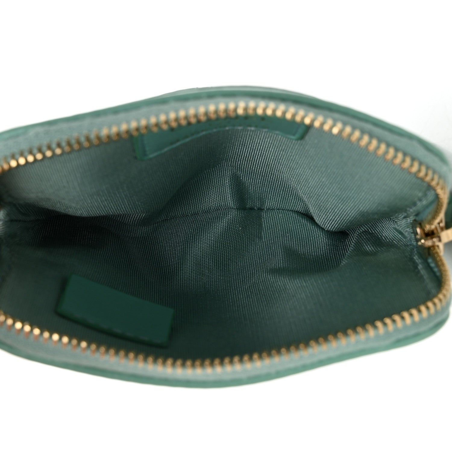 Chanel Lambskin Quilted Chanel 19 Zip Card Holder Wallet Light Green 5 of 8