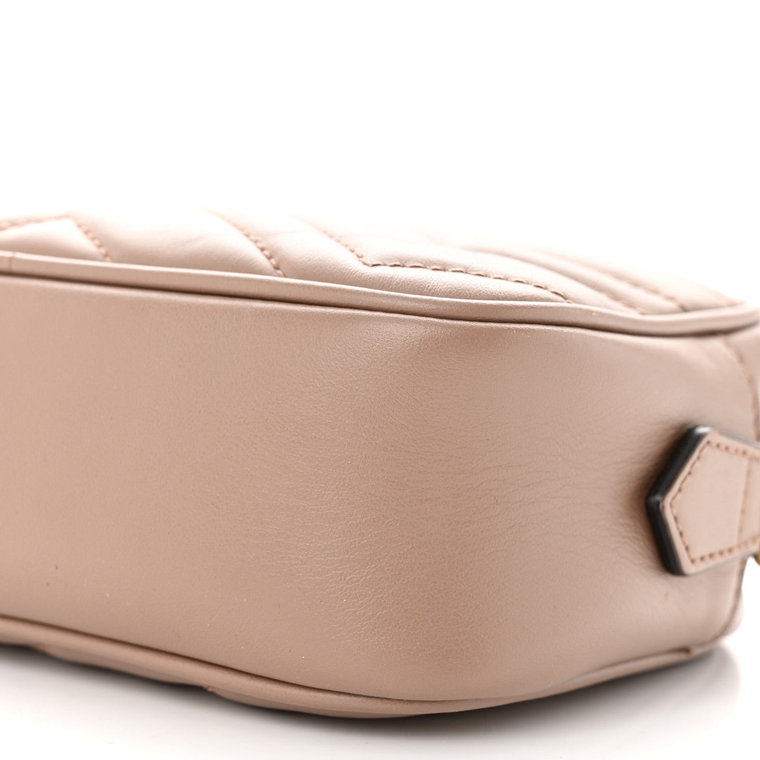 Gucci Calfskin Matelasse Mini GG Marmont Chain Shoulder Bag Porcelain Rose 10 of 12