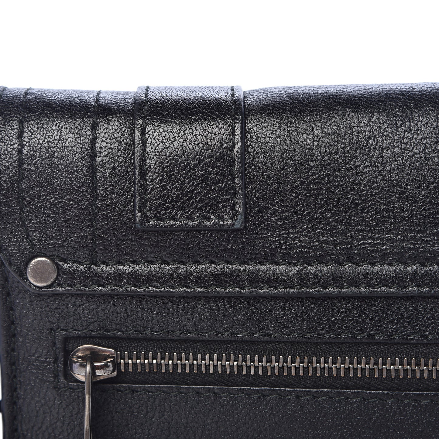 Lambskin PS1 Large Chain Wallet Black