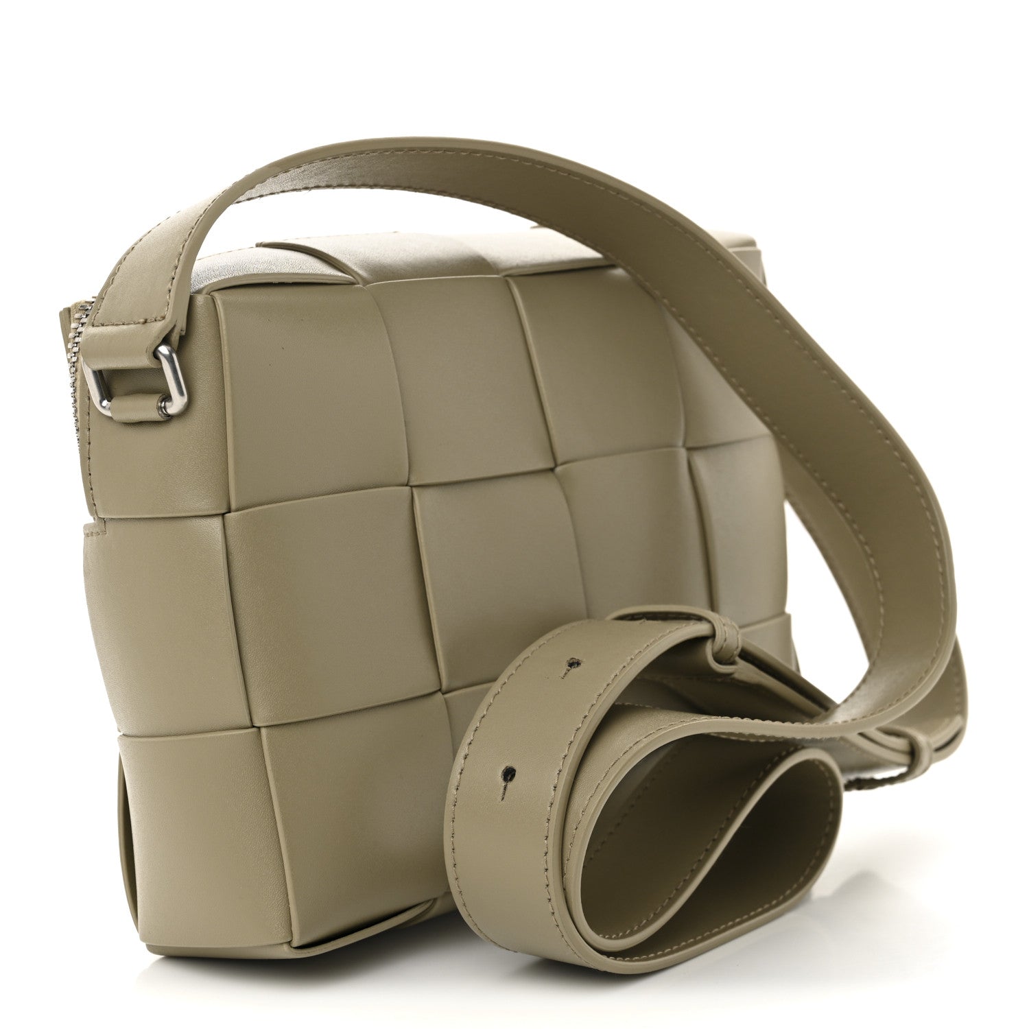 Bottega Veneta Lambskin Maxi Intrecciato Cassette Camera Bag