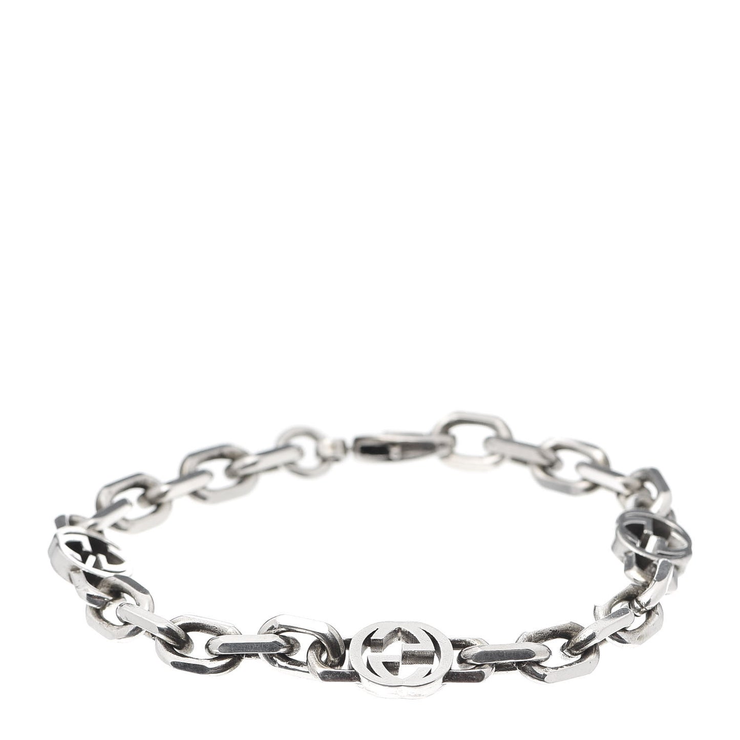 Sterling Silver Narrow Interlocking G Link Bracelet