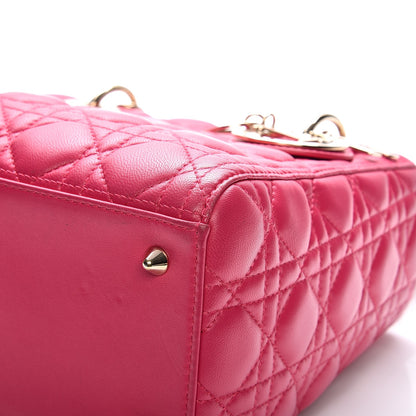 Christian Dior Lambskin Cannage Medium Lady Dior Pink 10 of 14