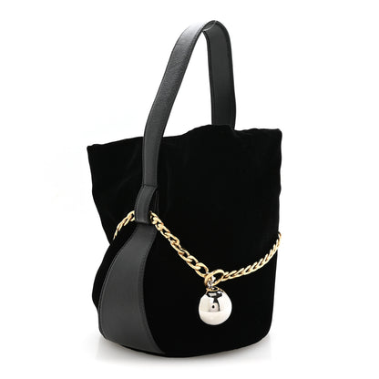 Prada Velvet Petit Sac Mini Bucket Bag Black 3 of 10