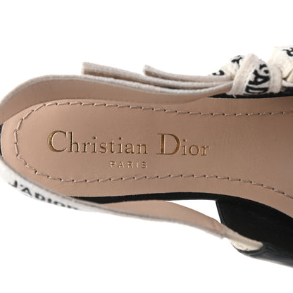 Christian Dior Lambskin Ribbon J'Adior Slingback Ballet Flats 35 Black 7 of 8