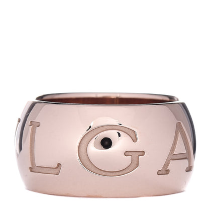 Bulgari 18K Rose Gold Monologo Ring 51 5.75 3 of 4