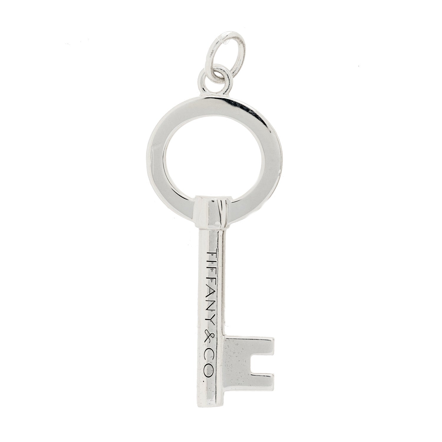 Tiffany Sterling Silver Modern Keys Open Round Key Pendant 3 of 4