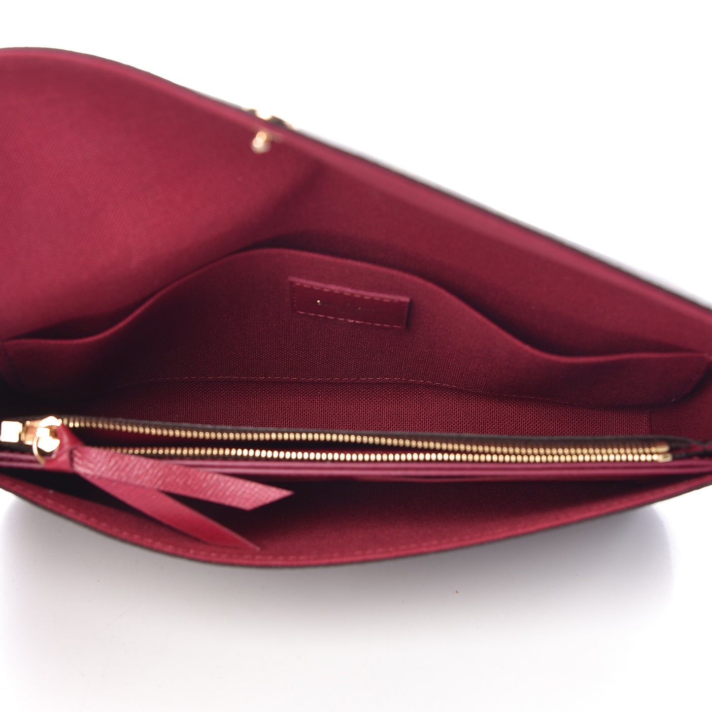 Monogram Pochette Felicie Chain Wallet Fuchsia