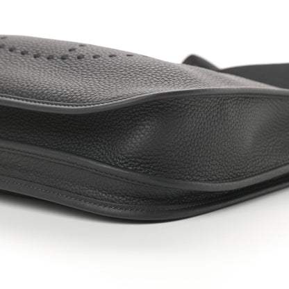 Hermes Taurillon Clemence Evelyne III PM Black 10 of 11