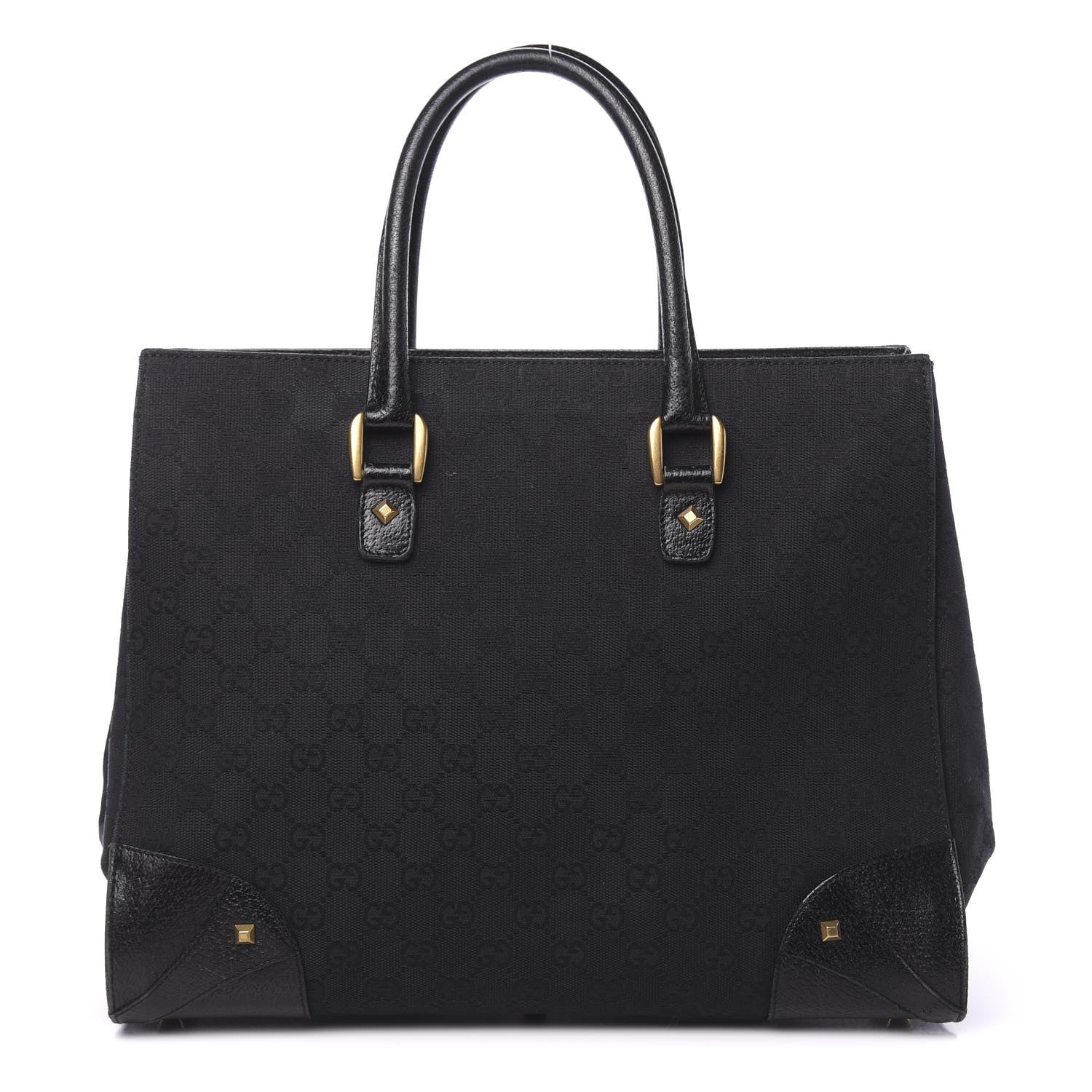 Gucci Monogram Medium Tote Black 1 of 14