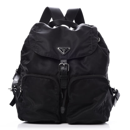 Prada Tessuto Nylon Saffiano Vela Backpack Black 1 of 8