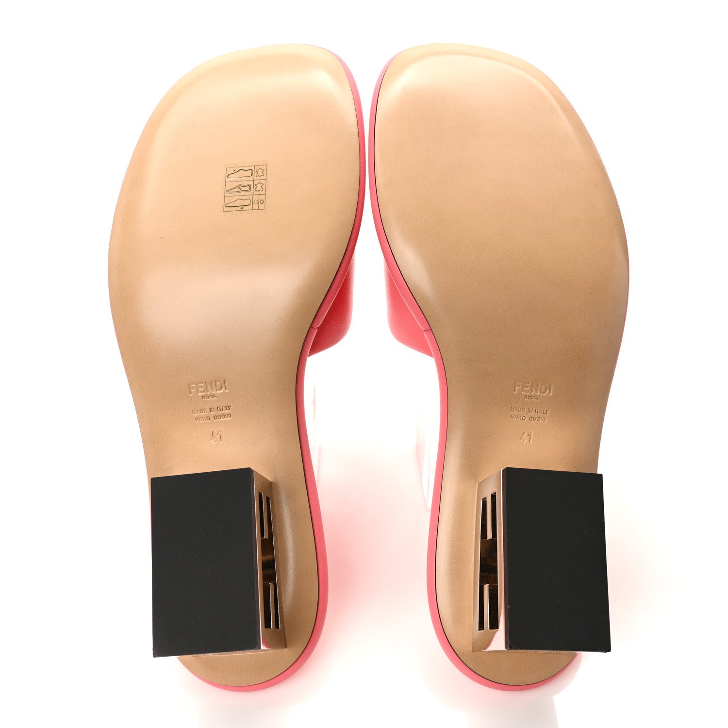 Fendi Nappa Baguette 60mm Slide Sandals 41 Kissed 5 of 8