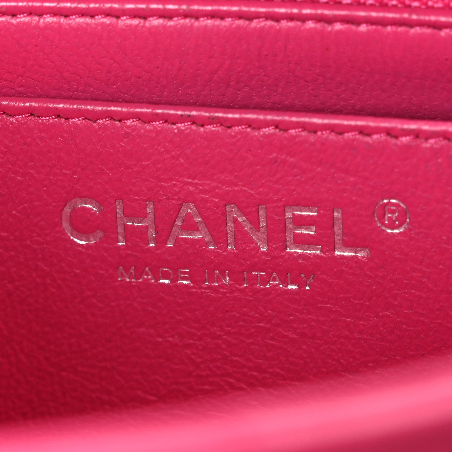 Chanel Lambskin Quilted Mini Square Flap Dark Pink 6 of 12