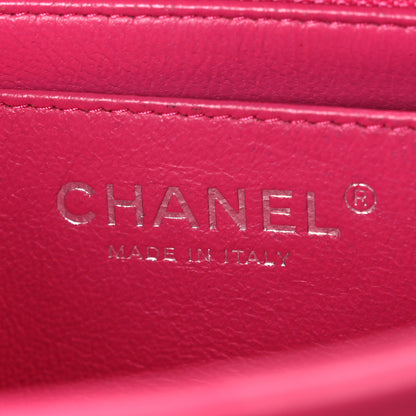 Chanel Lambskin Quilted Mini Square Flap Dark Pink 6 of 12