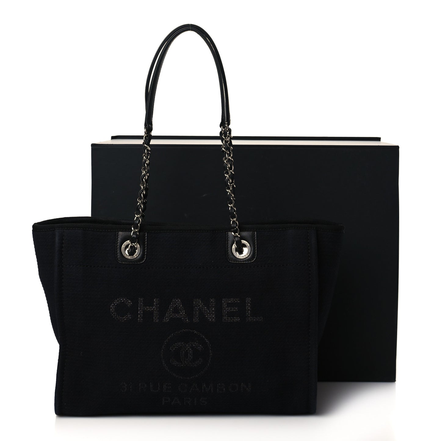 Canvas Small Deauville Tote Black