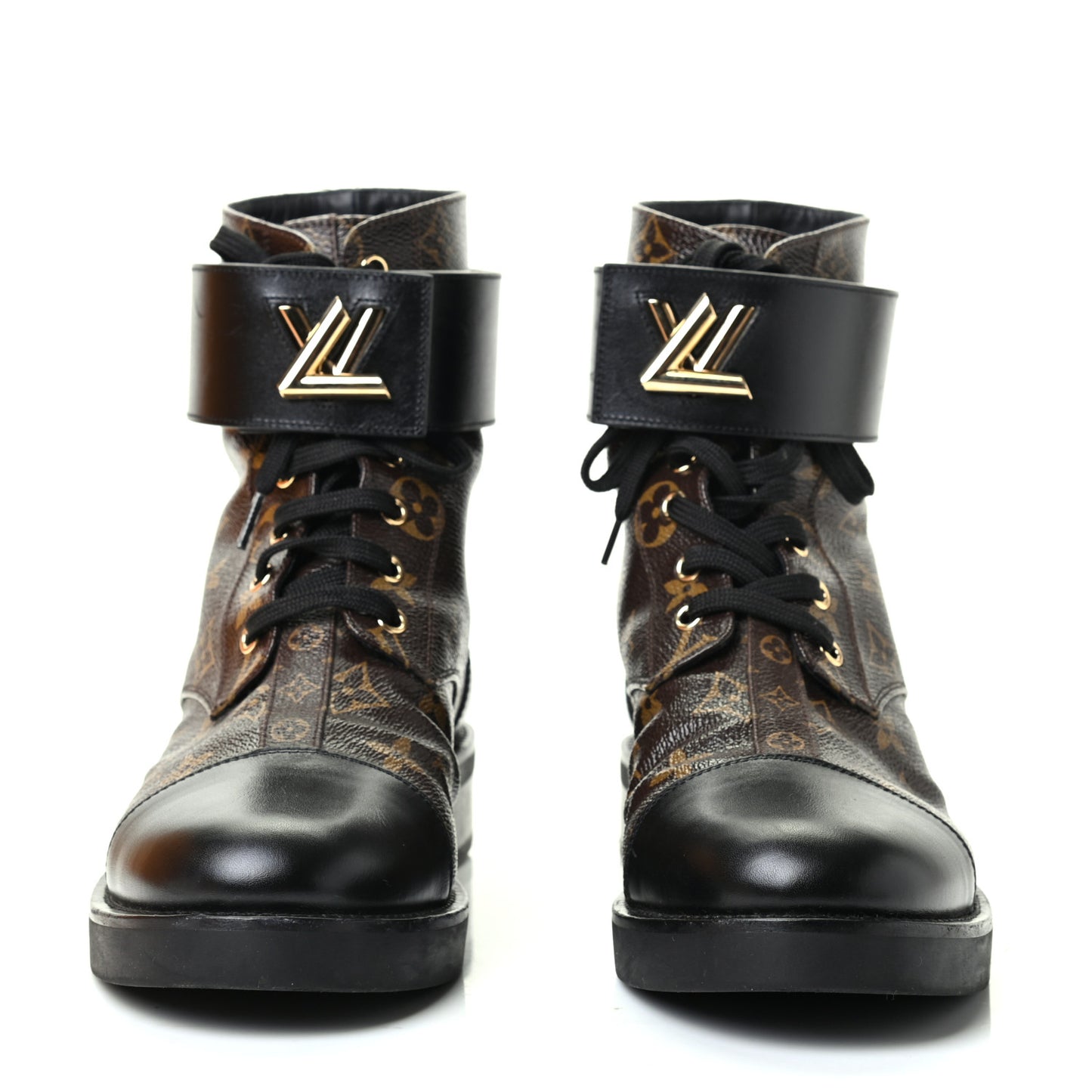 Monogram Calfskin Wonderland Flat Ranger Boots 40 Black