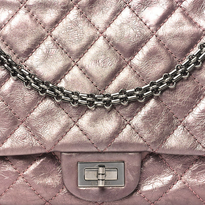 Chanel Metallic Aged Calfskin Quilted 2.55 Reissue 226 Flap Rose Fonce 8 of 11