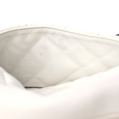 Chanel Calfskin Quilted Large Cambon Bowler White Black 18 of 18