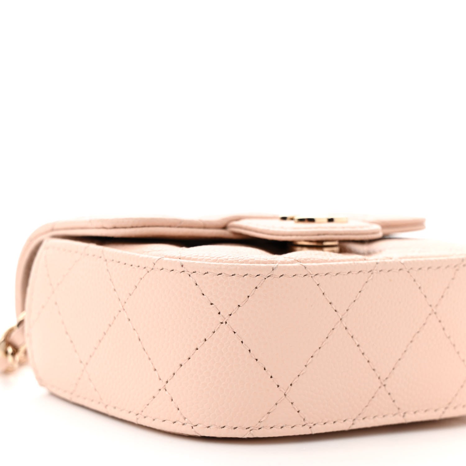 Chanel Caviar Quilted Mini Clutch With Chain Light Beige 10 of 12