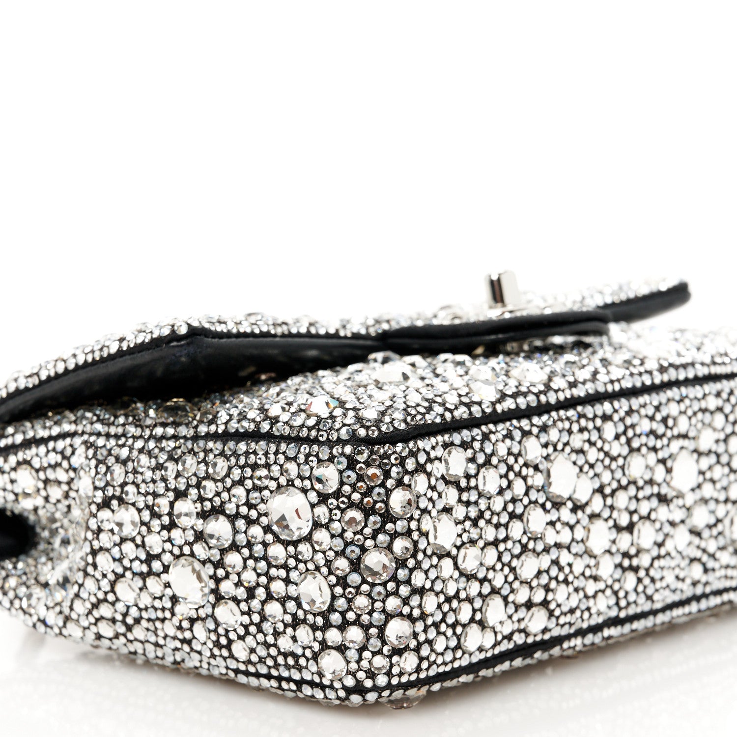 Chanel Satin Strass Mini Flap Silvery 10 of 12