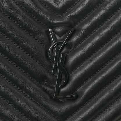 Saint Laurent Calfskin Matelasse Monogram Monochrome Lou Camera Bag Black 11 of 12