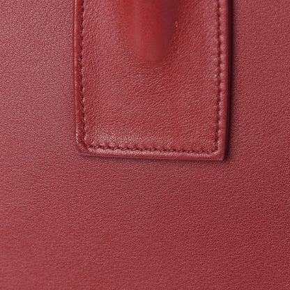 Saint Laurent Calfskin Small Sac De Jour Oxblood 17 of 21