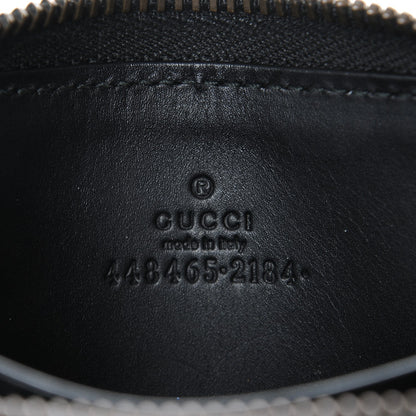 Gucci Calfskin GucciGhost Zip Around Card Case Black New Acquamarine 7 of 8