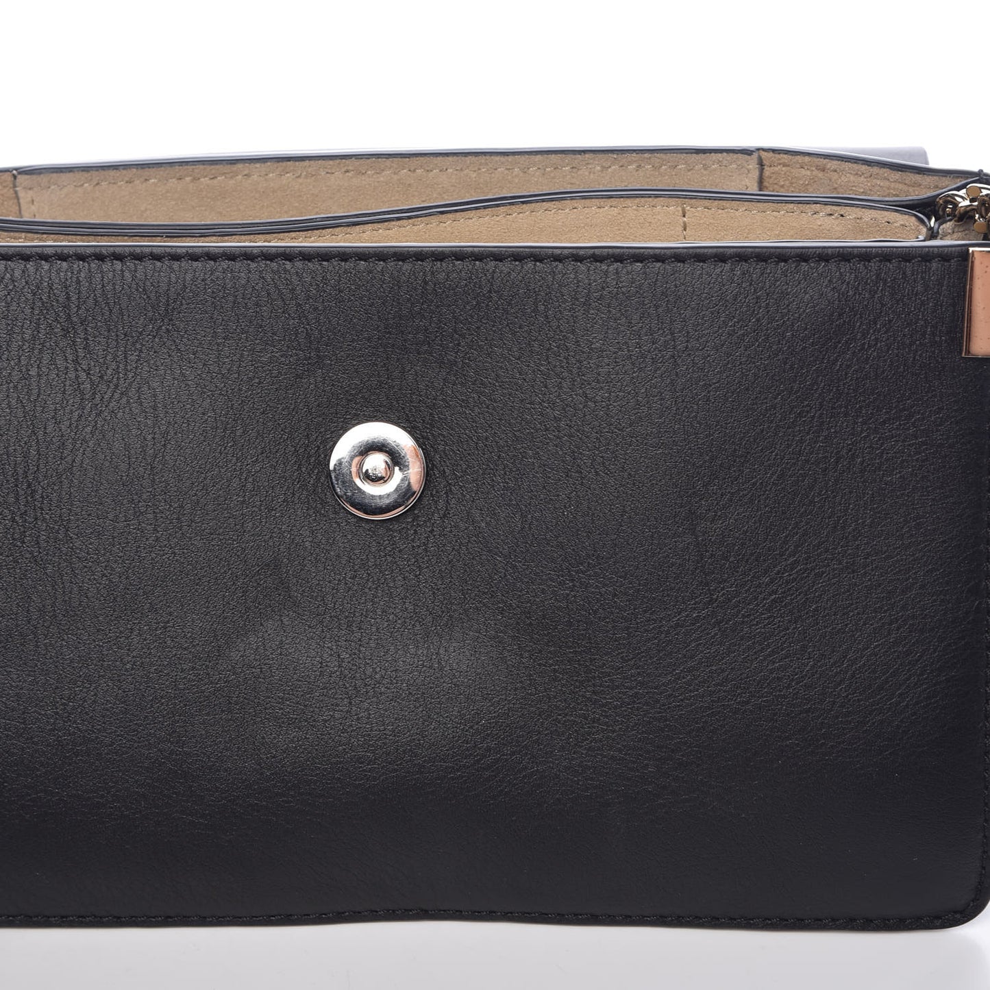 Suede Calfskin Small Faye Shoulder Bag Black