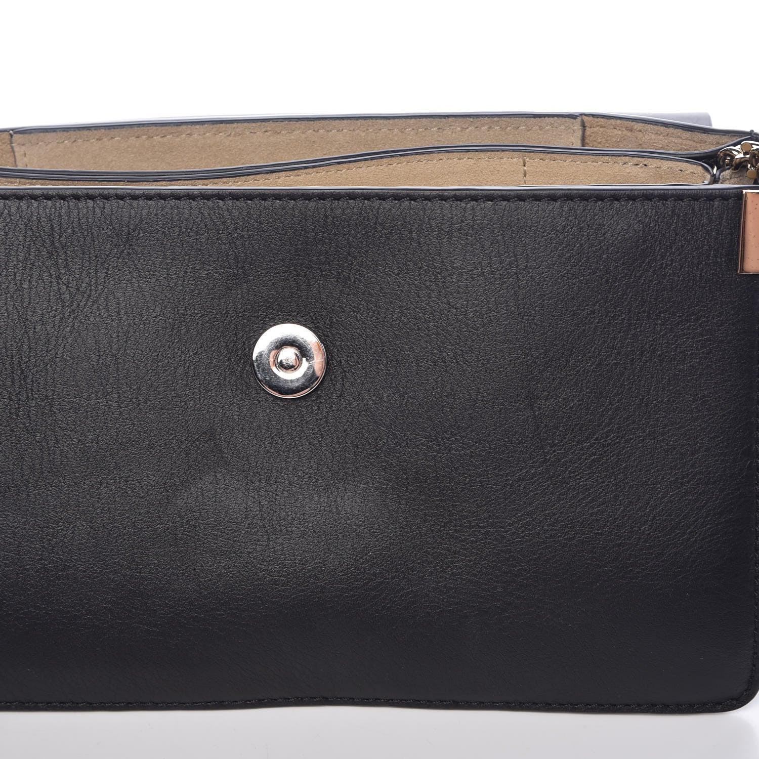 Chloe Suede Calfskin Small Faye Shoulder Bag Black 8 of 11