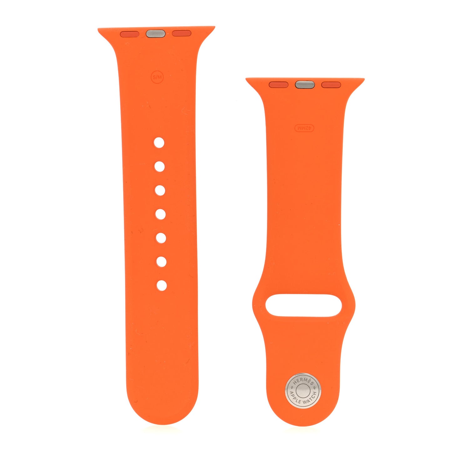Silicone 42mm Apple Sports Watch Single Tour Band S/M Orange