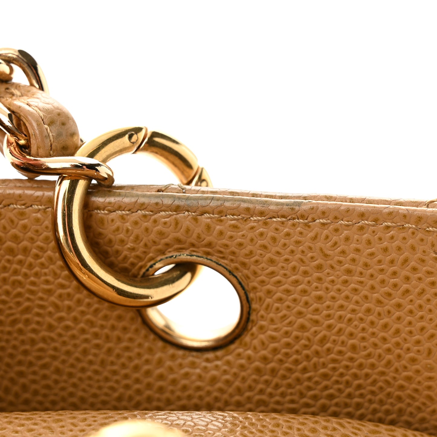 Caviar Quilted Petit Timeless Tote PTT Dark Beige