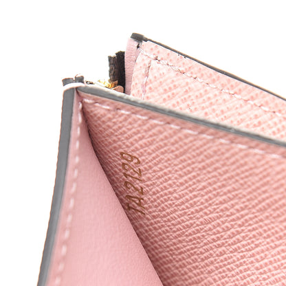 Louis Vuitton Damier Ebene Zoe Wallet Rose Ballerine 7 of 8