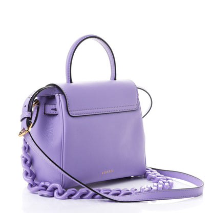 Versace Calfskin Medusa Small Top Handle Handbag Lilac 2 of 4