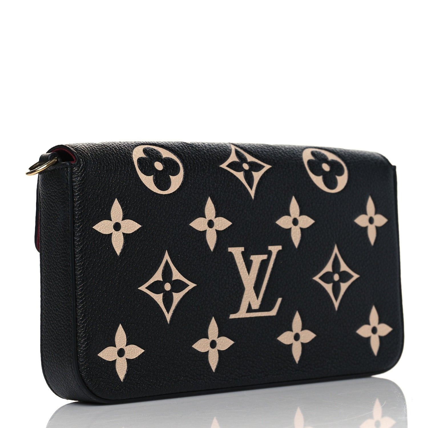 Louis Vuitton Empreinte Monogram Giant Felicie Pochette Black Beige 2 of 9