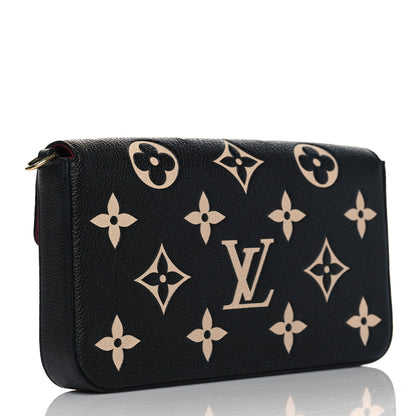 Louis Vuitton Empreinte Monogram Giant Felicie Pochette Black Beige 2 of 9
