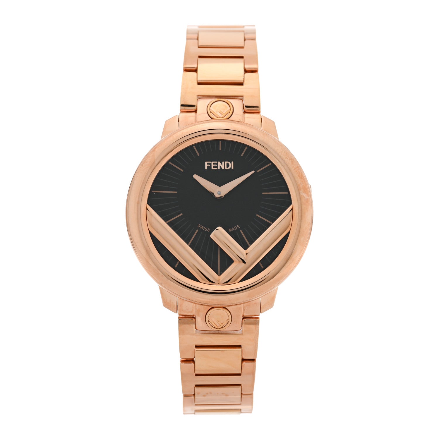 Fendi Stainless Steel 36mm Run Away Quartz Watch Gold 1 of 5