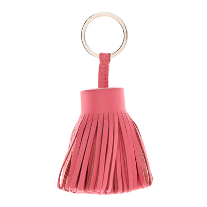 Hermes Lambskin Carmen Tassel Key Holder Rose Azalee 1 of 6