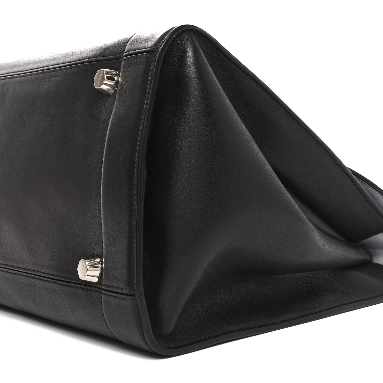 Salvatore Ferragamo Calfskin Sofia Rainbow Top Handle Bag Black 10 of 11