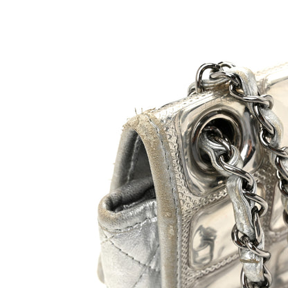 Chanel Vinyl Large Ice Cube Flap Silver 12 of 16