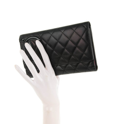 Chanel Calfskin Quilted Cambon Flap Wallet Black 2 of 7