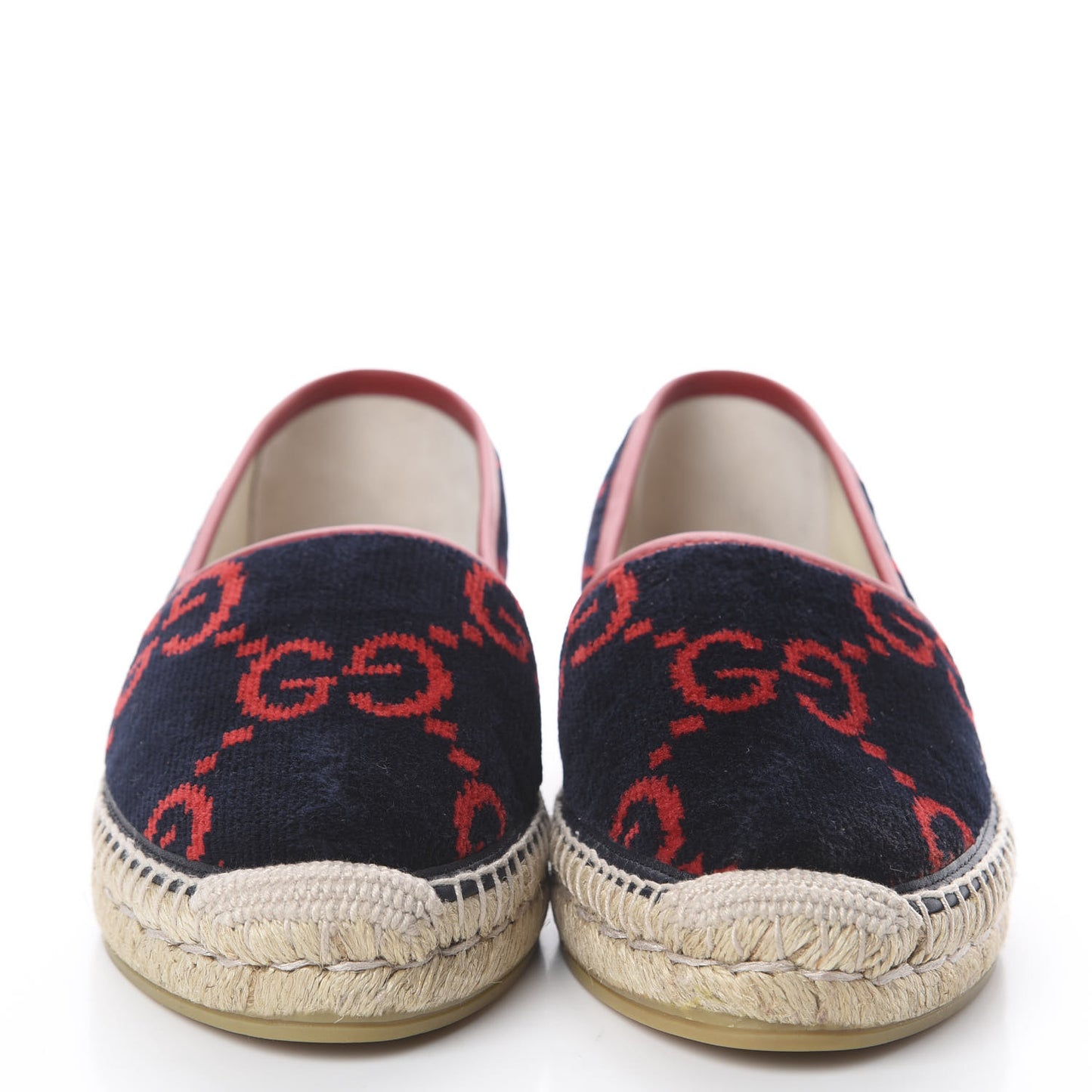 Terry Cloth GG Monogram Espadrilles 38 Blue Red