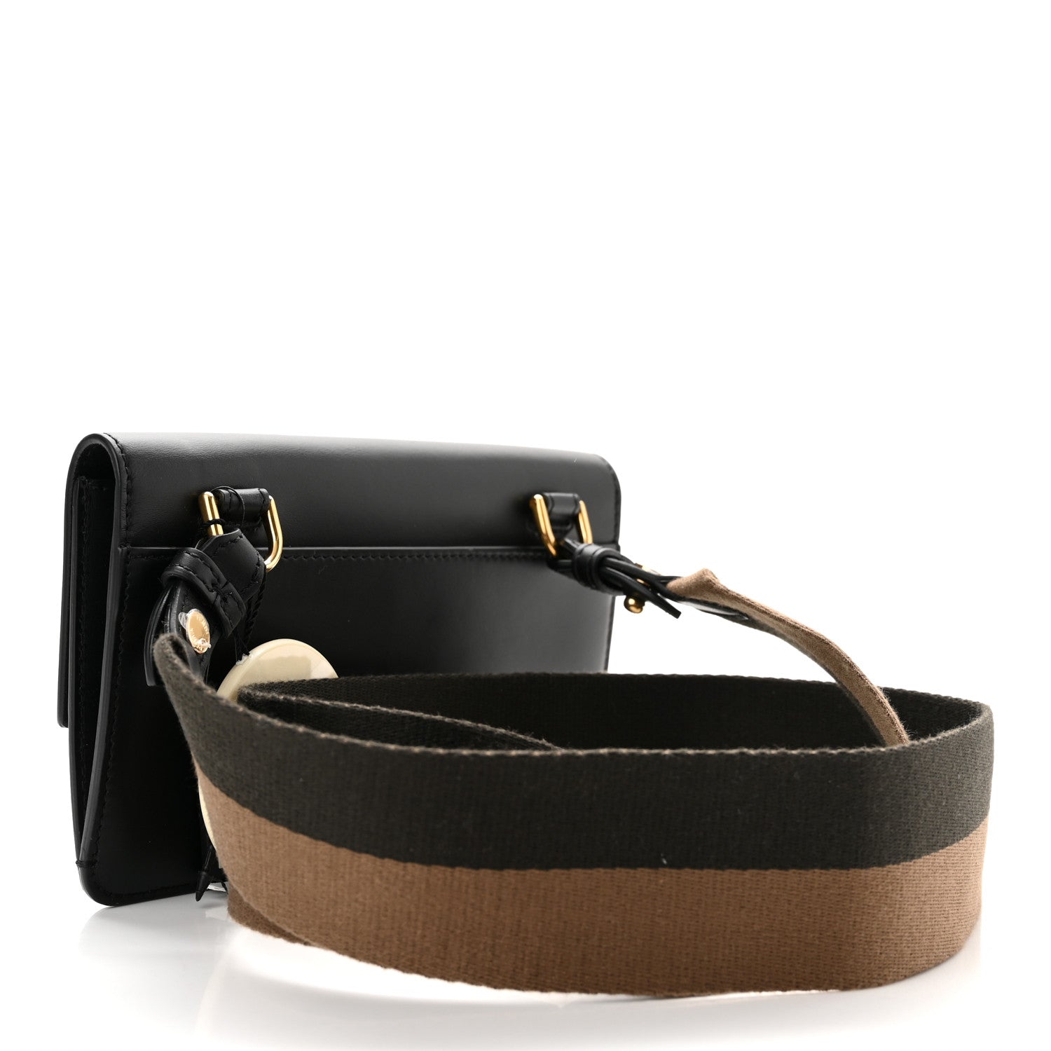 Fendi Vitello King Mini Flat Baguette Black 3 of 10