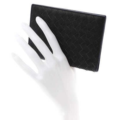 Bottega Veneta Nappa Intrecciato Passport Case Navy Blue 2 of 8