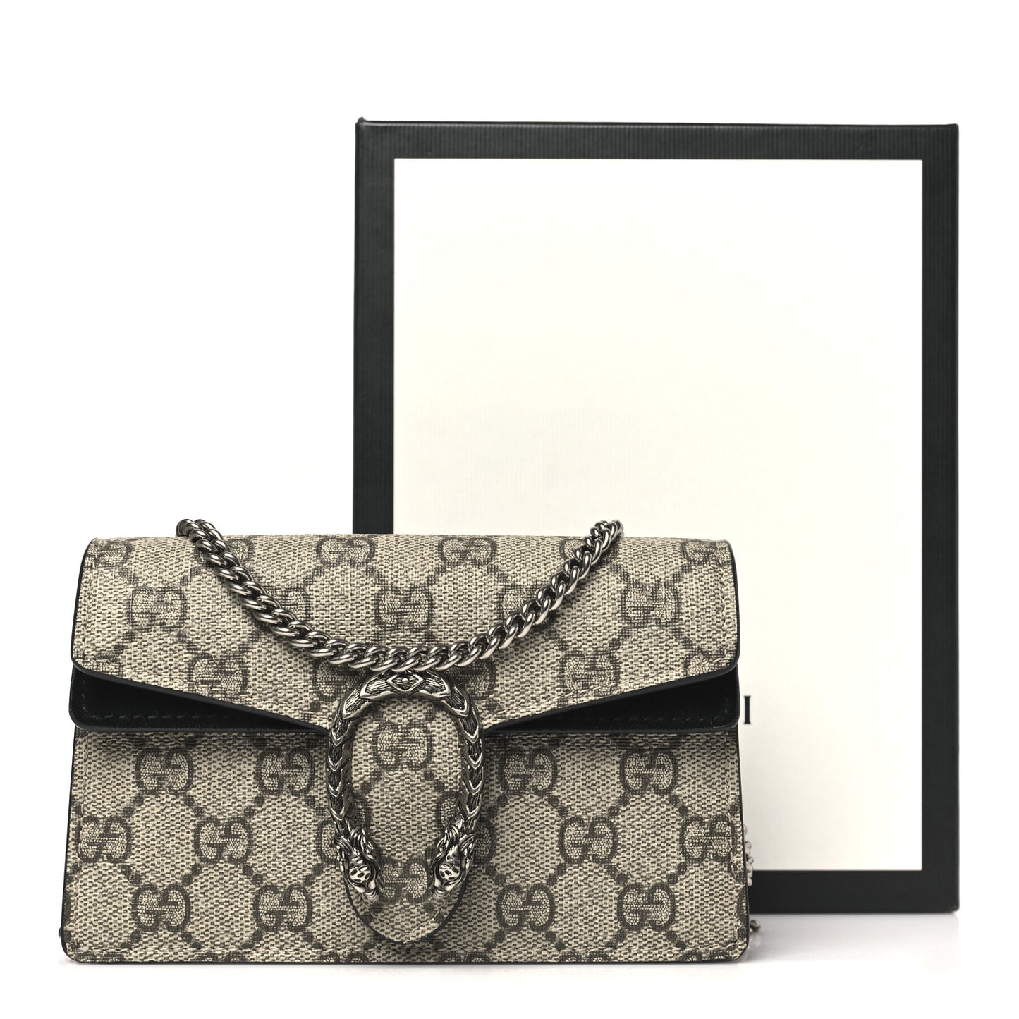GG Supreme Monogram Super Mini Dionysus Shoulder Bag Black