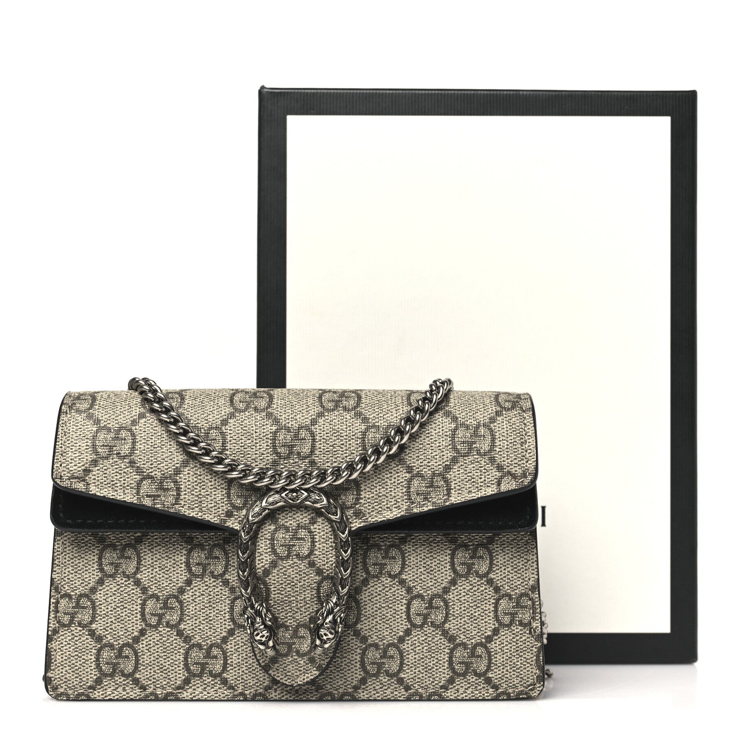 Gucci GG Supreme Monogram Super Mini Dionysus Shoulder Bag Black 10 of 10