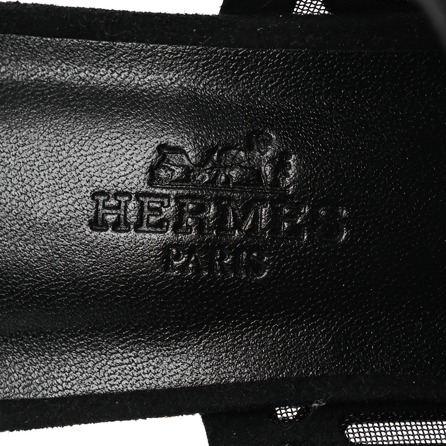 Hermes Suede Goatskin Mesh Joia 55 Mule Sandals 36 Black 9 of 11