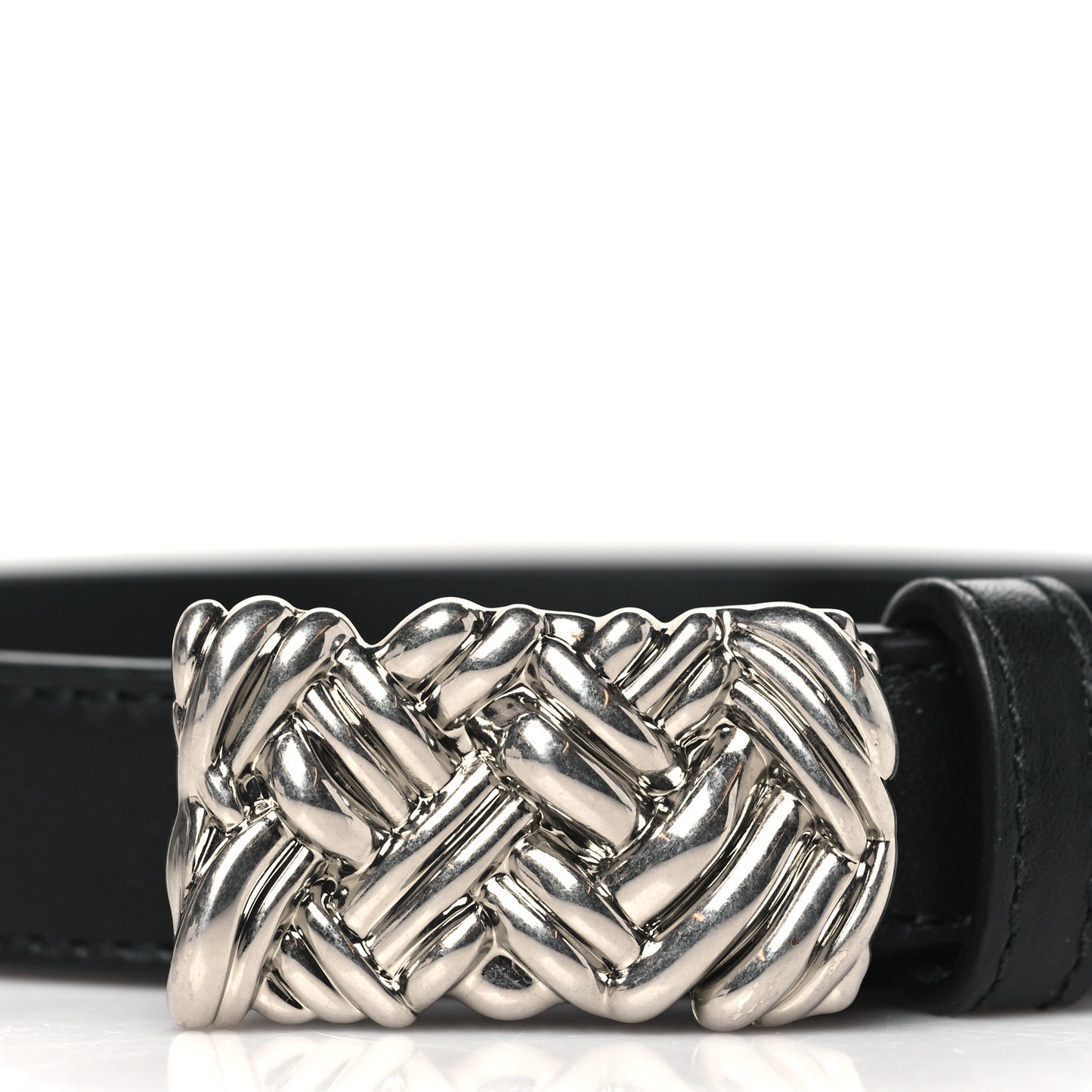 Nappa Knot Buckle Belt 90 36 Black
