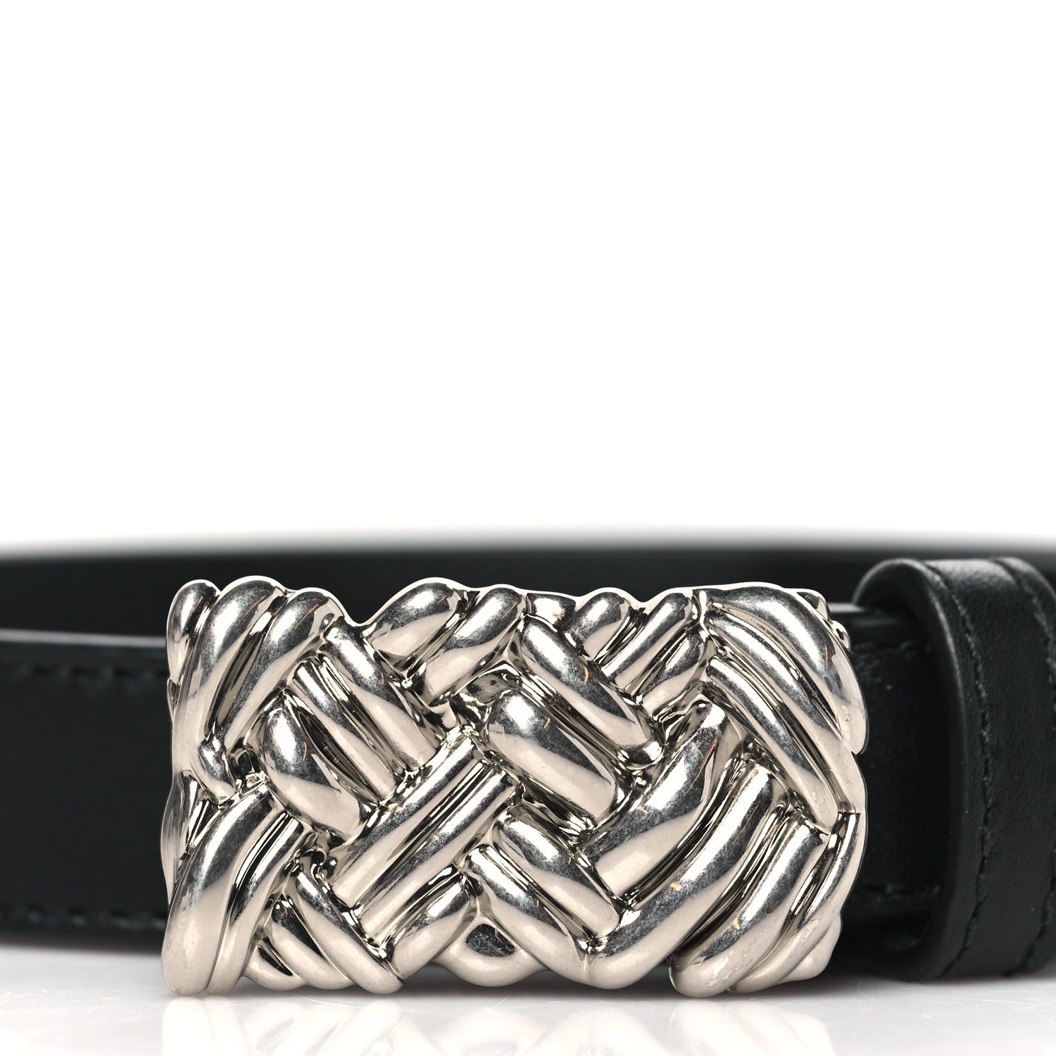 Bottega Veneta Nappa Knot Buckle Belt 90 36 Black 5 of 6
